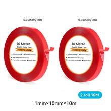 CILIA 1/2 Rolls 1*1000cm/2*1000cm High Viscosity Nano Double Sided Tape, With Strong Adhesive, More Solid Than Hooks, Washable Double Sided Tape,Reusable Waterproof Double Sided Tape For Multi-Scene Use,Paste Items Without Traces Without Damaging Walls