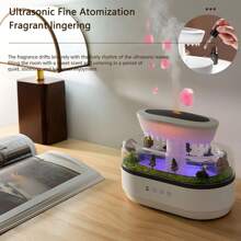 Aroma Humidifier,250ml Microlandscape Raindrop Essential Oil Aromatherapy Diffuser,7 Colorful Light Essential Oil Diffuser,Rainfall Humidifier With Rain Sounds,Auto-Off Timing Ultrasonic Fragrance Diffuser Air Fresher Humidifier For Home Bedroom,Office,Yoga,Microlandscape Home Decoration,Ideal Gift For Women Girls,Birthday Gift,Wedding Gift,Christmas Gift,Christmas Decoration