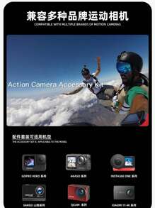 50 Pieces Per Pack Tripod Accessories For GoPro Hero 13 12 11 10 9 Mount Floating Bobber Selfie Stick Go Pro 8 7 6 5 4 For OSMO Action 5Pro 4 3 Insta360 X4 X3 SJ4000 ENEK H9R Camera