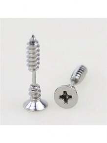 2 pièces Boucles d'oreilles clous vissés en acier inoxydable 316L pour femmes et hommes, bijoux de piercing oreille cartilage, tragus, hélix au style mode punk