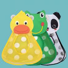 1PC Bathroom Kids Bath Toy Storage Bag , Cute Cartoon Style Wall Mounted Toy Storage Mesh Pocket, Bathroom Toiletries Storage Mesh Bag Waterproof And Drainable With Suction Cups For Firm Attachment