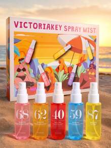 5pcs Rio Summer Fragrance Mist Set - Beach Scented Air Freshener, Removes Odors, Can Be Used As Car/Bedroom Diffuser, Long-Lasting Light Fragrance With Vacation Vibe