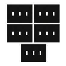 CILIA CILIA 1/5pcs Pure White/Black Wall Plate Outlet Switch Cover, Plug Covers For Electrical Outlets, Unbreakable Polycarbonate Thermoplastic, For Bedroom Accessories Home Decor
