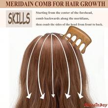 TZYWood Massager Comb For Hair Growth And Scalp Relax Natural Green Sandalwood Handmade Head Massager Loc Comb For Sisterlocks Tapping Massage Technique