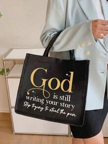 Bộ 2 món túi xách và túi đựng mỹ phẩm lưới màu đen in hình Chúa tối giản, bền chắc, thích hợp để đựng đồ trang điểm, dùng trong ký túc xá sinh viên, du lịch cho nữ, làm quà tặng - Túi đựng mỹ phẩm in chữ nhiều màu sắc, bộ túi xách và túi đựng mỹ phẩm chủ đề Cơ đốc giáo với thiết kế dây rút, lý tưởng cho nhiều dịp: Ngày Valentine, đám cưới, sinh nhật, Giáng sinh, Lễ Tạ ơn, Halloween, Lễ Phục sinh, Năm mới. - Nhiều màu - Xem 4