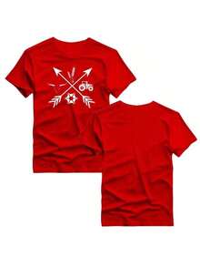 Camiseta Estampa Agro Lançamento Camisa 100% Algodão Confortavel Gola Redonda - Vermelho - Visão 3