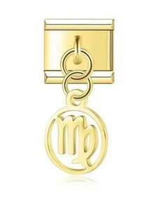 2025 Fashions Modular Golden Twelve Constellations Italian Charm Links Fit 9mm Elastic Bracelet Stainless Steel Making Jewelry - A - View 16