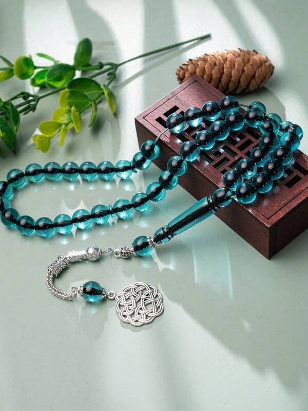 1pc 45pcs Resin Cat Eye Prayer Beads, Muslim Tasbih Rosary Bracelet, Middle Eastern Tasbih Arabic Luxurious Bracelet, Daily Wear, Festival Gifts