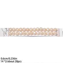 Hạt ngọc trai nước ngọt tự nhiên chất lượng cao 6mm Hạt vỏ sò hình bán nguyệt dùng làm đồ trang sức thủ công DIY Phụ kiện trang trí hoa tai - Hạt - Xem 12