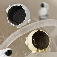 1pc Astronaut-Themed Wall-Mounted Toothbrush Holder - No-Drill Hanging Bathroom Organizer For Electric/Manual Toothbrushes, Multipurpose Plastic Utility Rack With Space-Saving Design, Utility Racks - Multicolor - View 3