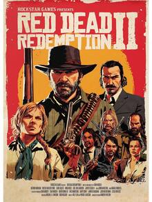 1 pieza/Set de 3 pósteres artísticos de pared, con opción de marco. 1 paquete de pósteres del juego Red Dead Redemption 2 , adhesivos de papel impermeables, decoración de pared para cafetería, bar o habitación