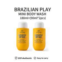 Brazilian Play  -Gel Body Wash 90ml/3fl Oz- Moisturizing Shower Cream With The Iconic Pistachio & Salted Caramel Scent (Cheirosa '62) - Premium Body Cleanser - Hydrating For Soft Skin-Travel Size Mini - 180ml(90ml*2瓶)迷你旅行裝 - 查看 7