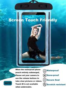 Custodia impermeabile universale per telefono, borsa impermeabile per telefono cellulare, sacchetto impermeabile per telefono, borsa impermeabile per telefono, compatibile con e adatta a tutti i modelli di telefoni cellulari, per nuoto, rafting, immersioni, fotografia subacquea, spiaggia, viaggi, vacanze, piscina, sport all'aperto.