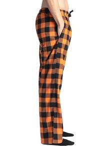 # Followme Polar Fleece Pajama Pants For Men Sleepwear PJshalloween - Buffalo Plaid - Cam Đen - Xem 2
