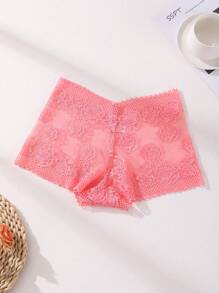 8 PCS Women's Lace Splicing Mid Waist Boxer Shorts Underwear Set - Sexy Butt Enhancer Panties Comfortable Stretch Cheeky Briefs Daily Wear & Sports Yoga Lingerie