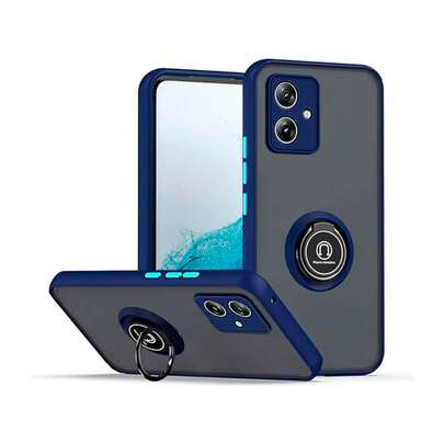 Funda humo mate con anillo para teléfono celular