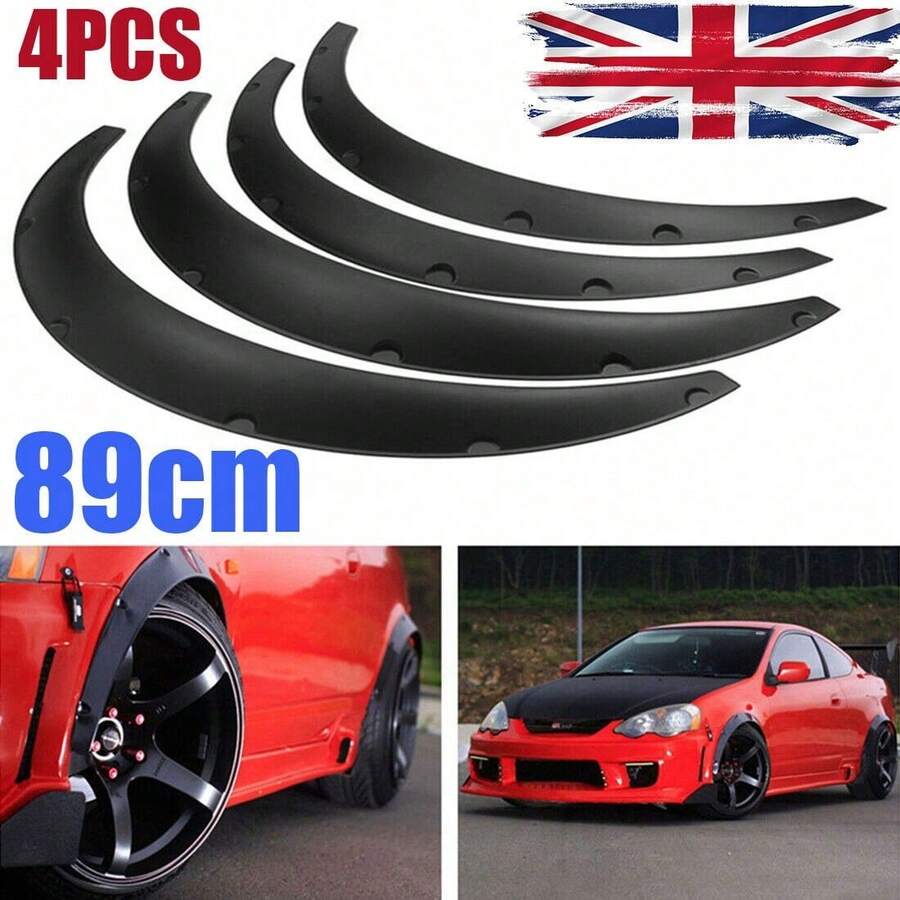 4Pcs Universal Flexible Cars Body Flares Extension Wide Wheel Arches 89CM - 4pcs - View 1