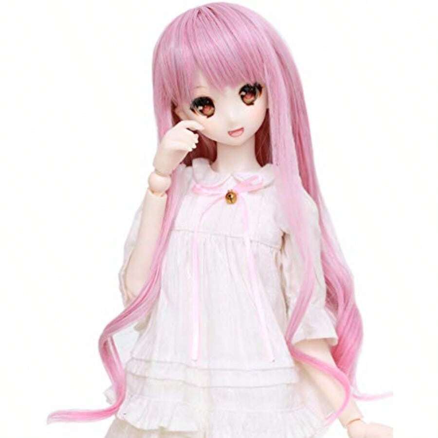 MWigs Only 89 Inch 1 3 BJD Wig Doll Hair SD DZ DD DOD Wig Pink+White 6001 - như hình ảnh - Xem 1