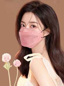 50pcs Disposable KN95 Face Mask, 3D Flattering Design Fits Multiple Face Shapes, 4-Layer Breathable & Protection Against PM2.5 And Respiratory Hazards, Suitable For Men And Women, Black And White