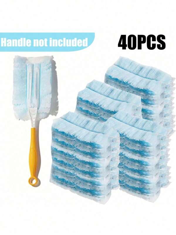 10/40/30 Pieces, Electrostatic Dust Removal Brush Head Replacement, Household Dust Removal Brush Head Replacement, Dust Removal Brush Head Replacement, Suitable For Laundry, Furniture, Car, Keyboard, (Without Handle), Cleaning Supplies, Cleaning Tools, Christmas Supplies, Halloween Cleaning