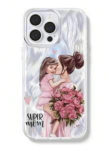 1pc Floral Feather Print TPU Anti-Fall Phone Case, Compatible With Apple 16, 15, 14, 13, 12, 11 Pro Max, Series Waterproof Shockproof Scratch Resistant - Multicolor - View 4