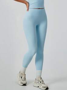 Women's Soft & Skin-Friendly Yoga Pants, Jogger Training Fitness Casual Sports Sweatpants - Baby Blue - View 8