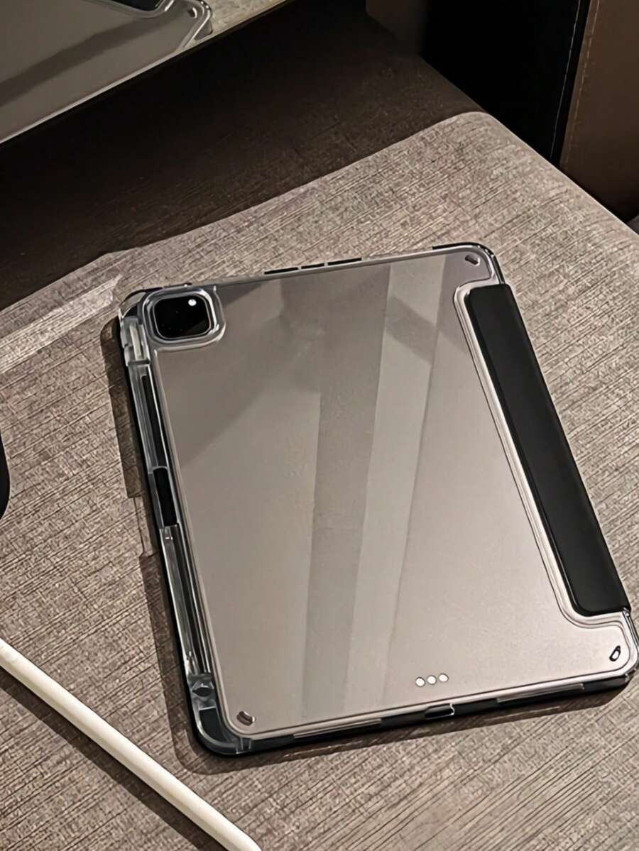 Premium Tempered Glass Back Magnetic Sleep/Wake Protective Case | Ultra-Thin Acrylic Material, Compatible With IPad, And Tablets | Scratch-Resistant, Ideal For Office, Study And Commute