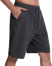 VN-Men's Plus Size ShortsVN-Men's Plus Size Shortsn's Lounge Shorts With P Poets Loose-Fit Jeey Shorts Running,Workout,Tining, Basketbashorts Menshorts Men - 深灰色 - 查看 2