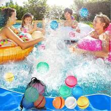 3/6 Pezzi, Palloncini ad acqua riutilizzabili, Palloncini ad acqua ricaricabili e autosigilanti, Palloncini ad acqua magnetici in silicone morbido, Palline ad acqua con fibbia, Giochi di battaglia ad acqua, Parco acquatico, Feste estive (colore e stile casuali) Palloncini ad acqua magnetici riutilizzabili Riempimento rapido Giocattolo a sfera d'acqua autosigilante Nuovi palloncini ad acqua in silicone riutilizzabili Riempimento rapido Bomba d'acqua autosigilante Palle da splash per piscina