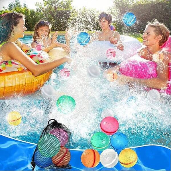 3/6 pièces, ballons d'eau réutilisables, ballons d'eau magnétiques en silicone souples à remplissage et fermeture automatiques, jeu de bataille d'eau, parc aquatique, fête d'été (couleurs et styles aléatoires) Ballons d'eau réutilisables magnétiques remplissage rapide, auto-scellage, jouet de balle d'eau pour piscine extérieure et été Nouvelle balle d'eau en silicone réutilisable, remplissage rapide, auto-scellage, éclaboussure de ballon d'eau pour la piscine