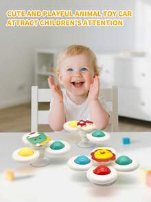 3件套吸盘旋转硅胶推拉玩具，婴儿玩具，婴幼儿必备，适合1-3岁幼儿，旋转玩具，婴儿玩具，洗澡玩具，感官玩具，益智玩具，洗澡玩具，餐椅玩具，适合宝宝日常使用，适合开学季、万圣节、圣诞节。 - 轉轉樂 - 查看 6