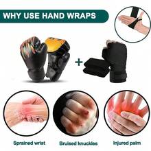 Unfilled Heavy Bag Training Set For Adults - Includes Gloves, Wraps, Chain & Hook For Boxing, MMA, Kickboxing - 黑色 - 查看 4