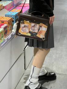 Japanese JK Uniform Bag, 2025 New, College Style, School Supplies Large Capacity, Teenage Girls Shoulder Soft Sister Handheld Pain Bag.