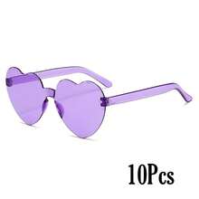 1-10个/包 透明心形派对眼镜，多功能新奇自拍眼镜 - 彩色 - 查看 33