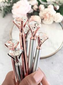 2pcs Custom Wedding Crystal Pen With Velvet Sleeves, Custom Laser Engraved With A Heart Or Wedding Ring For Your Wedding Day Guests, Personalised Custom Engraved Blue Ink White & Silver Wedding Signing Ballpoint Pen Premium Signature Marriage Pen, Presentation Name Option, Durable, Colorful, Cute, Adorable, Funny, Kawaii, Y2K, Stylish, Unisex, Casual, Custom, Personalized, Unique, Customized, Ideal Gifts For Him, Ideal Gifts For Her, Her, Boyfriend, Girlfriend, Family, Friends,School Supplies,Back To School,School Gift,For Office,For School,For Classroom,For Teacher Gifts,For University,For Colleague,For Dorm Rooms,For Teacher,For Boys And Girls,For Teenagers,Junior High School Students,Middle School Students,High School Senior High School Students,College Students,University Students,Freshman,Sophomore,Underclassmen