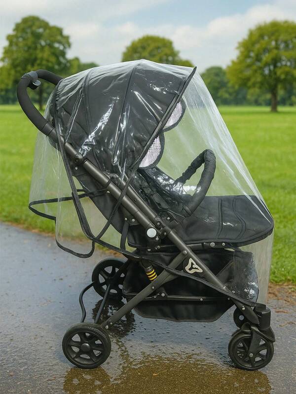1pc Baby Stroller Rain Cover, Child Pushchair Wind Shield, Infant Pram Raincoat