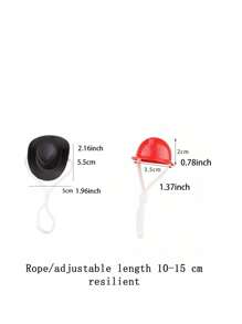 1/2/3 件随机款式和颜色宠物配饰 - 仓鼠皇冠帽、鹦鹉装饰帽、蜥蜴/青蛙/鸡帽等创意宠物头饰