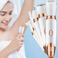 女士体毛剃须刀，电动身体比基尼修剪器 5 合 1 适用于腋毛和腿毛手臂剃须刀修剪套装，多功能脱毛器，USB 充电，锂电池，送给女性的绝佳礼物