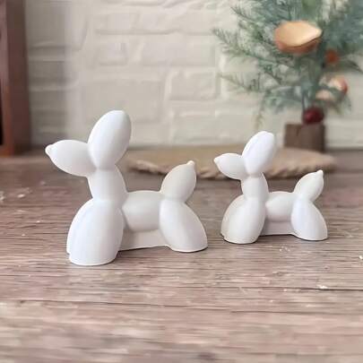 3D Puppy Silicone Mold, DIY Aromatherapy Plaster Candle Wooden Horse Dog Resin Balloon Dog Epoxy Mold, Plaster Mold