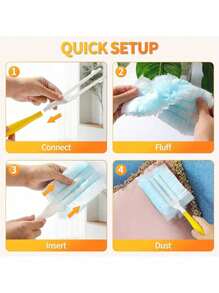 10/40/30 Pieces, Electrostatic Dust Removal Brush Head Replacement, Household Dust Removal Brush Head Replacement, Dust Removal Brush Head Replacement, Suitable For Laundry, Furniture, Car, Keyboard, (Without Handle), Cleaning Supplies, Cleaning Tools, Christmas Supplies, Halloween Cleaning