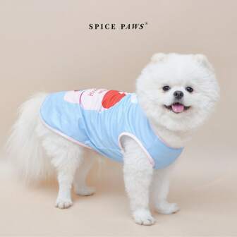 1pc Pet Vest, Cute Fruit Cup Print Design, Soft Breathable Cooling Pet Vest For Summer, Suitable For Small/Medium Dogs & Cats Daily Household Use