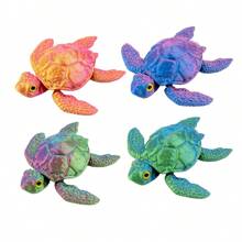 1/2 Pcs 3D Printed Sea Turtle Model Set - Tortoise Statue With Joint Mobility, Home Office Decor, Stress Relief, Executive Desk Animals, Festival Gifts