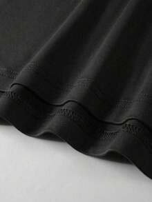 CAMISETA LONG LINE - Preto - Visão 7