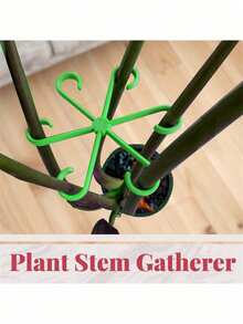 4pcs/1set Plant Stem Support Frames, Turtle-Back Bamboo Support And Fixation Devices, Anti-Toppling Brackets, Hydroponic Branch And Stem Fixation Flowerpot Racks, Horticultural Flowers And Green Plants, Plastic Gardening Tools, Indoor Climbing Plant Plastic Plant Brackets