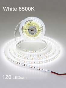 Fita de LED 12V ultrabrilhante - SMD 2835, 196,85 polegadas, 120 LED/m, iluminação flexível branca quente para quarto, cozinha, festas e muito mais, luzes decorativas
