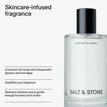 Body Mist, Bergamot & Hinoki Scent, Skincare Infused Perfume Hair & Body Spray For Women And Men, Hydrating Fragrance With Glycerin And Red Algae, Vegan, Cruelty Free, 3.4 Fl Oz