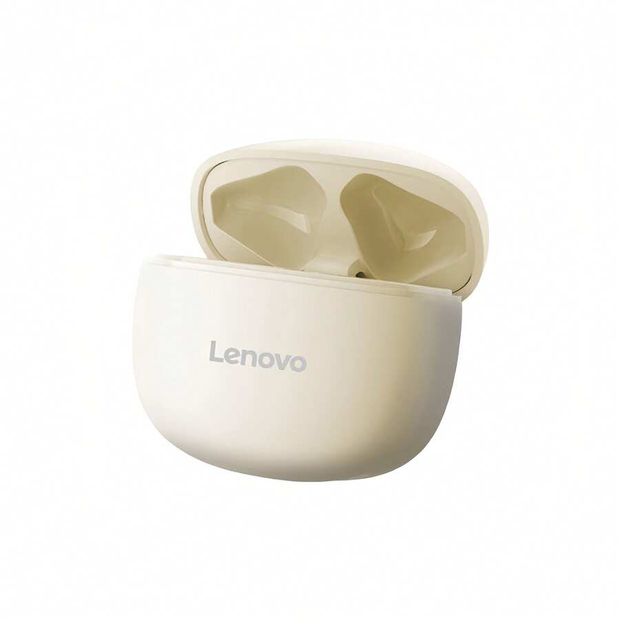 Lenovo 藍牙耳機EA140 真無線半入耳式 新款高音質 超長續航30H 通話降噪ENC 音樂電競遊戲 防水防汗運動跑步耳機 白色 - 白色 - 查看 1