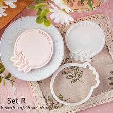 Leaf Pattern Cookie Cutter DIY Birthday Fondant Biscuit Mold Baby Shower Party Cookies Embossing Mould Dessert DIY Decor Tools Wedding Party Birthday Cake Mold