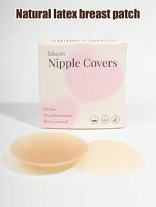 TSLBNRIO 2/4 件固体硅胶乳贴，无粘合剂，隐形，薄型胸罩，适用于连衣裙、泳衣、胸罩、露背、无肩带，可重复使用和清洗