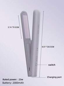 Cordless Mini Straightener And Curler, Suitable For People With Bangs And Soft Hair, USB Rechargeable Hair Tools, Can Used Continuously About 30 Minutes, Fast Heating, 3 Temperature Settings, Suitable For Home, Travel, Salon Use, Great Gift
